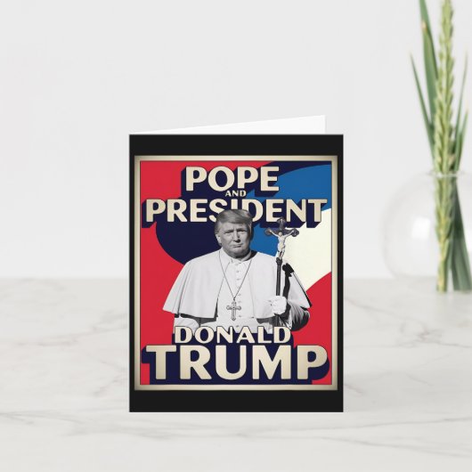 教皇とおもしろいドナルド・トランプ6大統領 カード (正面)