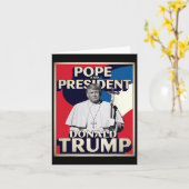 教皇とおもしろいドナルド・トランプ6大統領 カード (黄色い花)