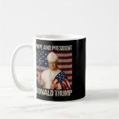 教皇とドナルド・トランプ大統領 コーヒーマグカップ (左)