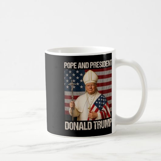 教皇とドナルド・トランプ大統領 コーヒーマグカップ (右)