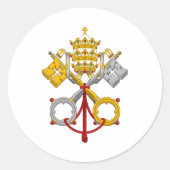 教皇の公式シンボルコートのエンブレム ラウンドシール (正面)