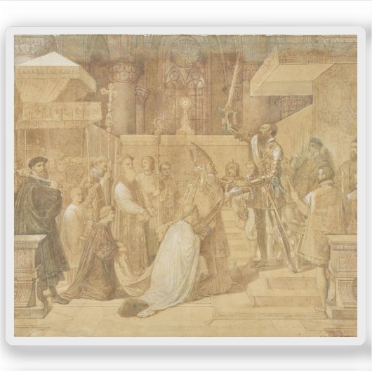 教皇の承認を得たアルバ公賛美爵 シール (正面)