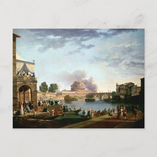 教皇の選挙とカステル・セント。 ポストカード (正面)