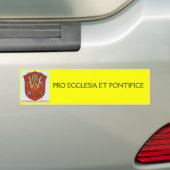 教皇の、プロECCLESIAとPONTIFICE バンパーステッカー (車上)