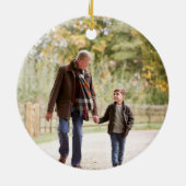 教皇ギリシャの祖父の写真クリスマス セラミックオーナメント (裏面)