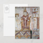 教皇クレメントIVアンジュシャルルを投資 ポストカード (正面/裏面)