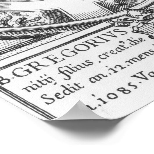 教皇グレゴリー第7世ポートレート ポスター (角)