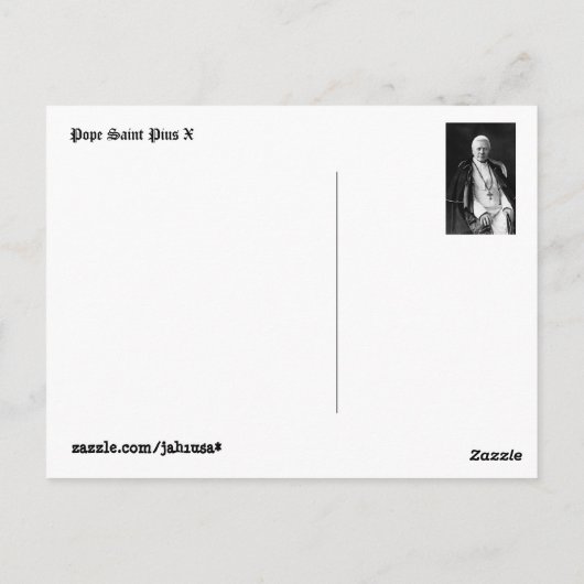 教皇サンピウスX ポストカード (裏面)