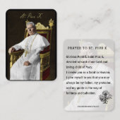 教皇セントピウスXカトリック宗教祈りの言葉聖 プレイスカード (正面/裏面)