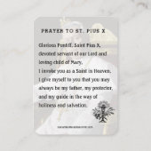 教皇セントピウスXカトリック宗教祈りの言葉聖 プレイスカード (裏面)