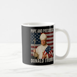 教皇トランプおもしろいとドナルド・トランプ大統領 コーヒーマグカップ