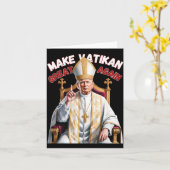 教皇トランプおもしろい大統領 カード (黄色い花)