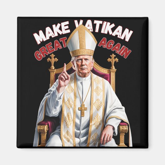 教皇トランプおもしろい大統領 マグネット (正面)