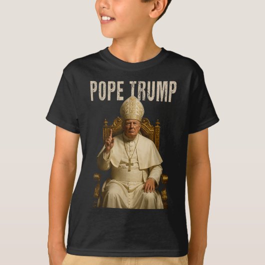 教皇トランプおもしろいTカトリック Tシャツ (正面)