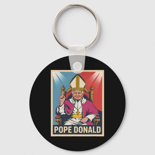 教皇ドナルド法王トランプ政治法王 キーホルダー (正面)