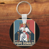 教皇ドナルド法王トランプ政治法王 キーホルダー (正面)