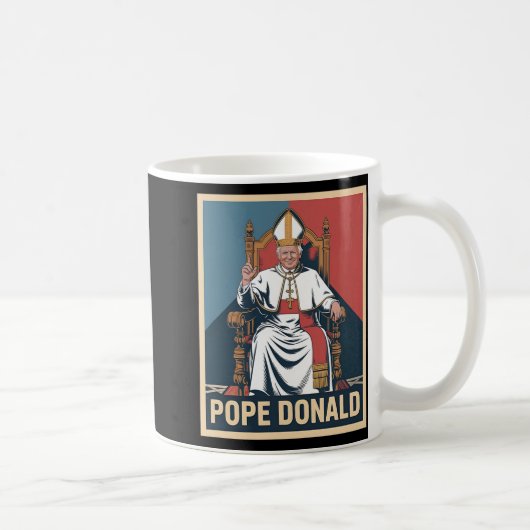 教皇ドナルド法王トランプ政治法王 コーヒーマグカップ (右)