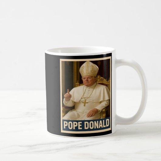教皇ドナルド法王トランプ政治法王 コーヒーマグカップ (右)