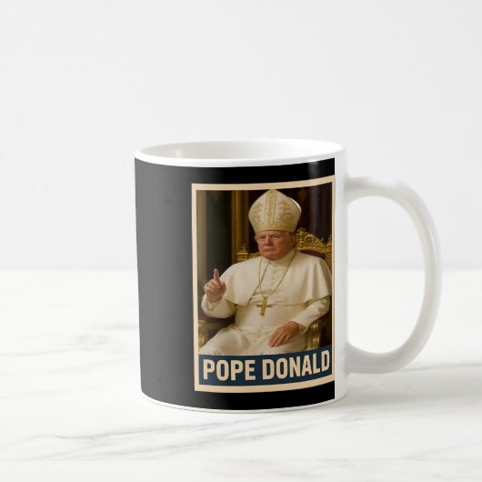 教皇ドナルド法王トランプ政治法王 コーヒーマグカップ (右)