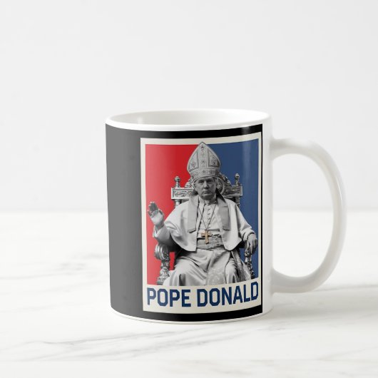 教皇ドナルド法王トランプ政治法王 コーヒーマグカップ (右)