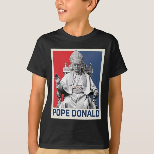 教皇ドナルド法王トランプ政治法王 Tシャツ (正面)