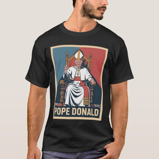 教皇ドナルド法王トランプ政治法王 Tシャツ (正面)