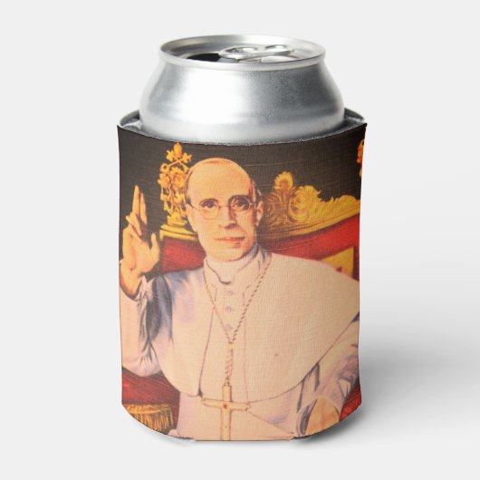教皇ピウス12世の聖 – カトリック教会 缶クーラー (缶正面)