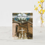 教皇フランシスがフィラデルフィアPAノテカードを訪問 カード (黄色い花)