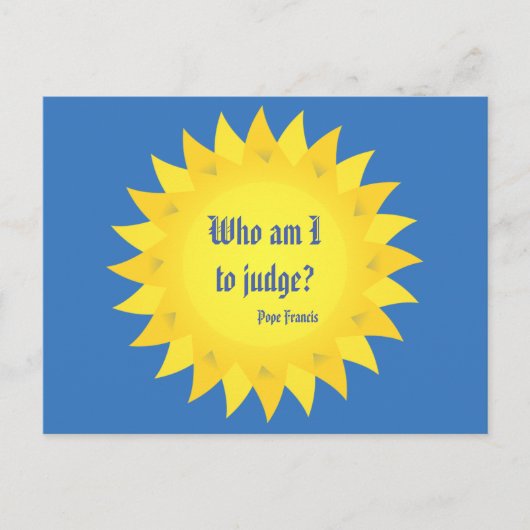 教皇フランシス・コンティス私は誰を裁くんだ？ポストカード ポストカード (正面)