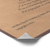 教皇フランシス=聖。フランシスシンプル祈りの言葉オーガニック= ポスター (角)