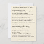 教皇ベネディクト16世祈りの言葉 ノートカード (裏面)