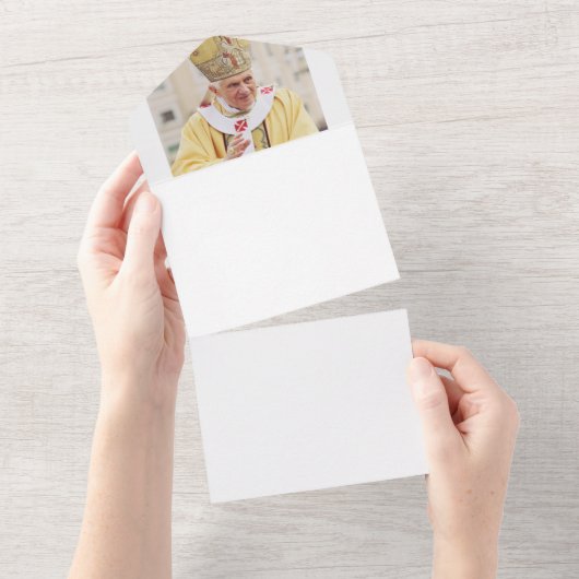 教皇ベネディクト16世 オールインワン招待状 (貼ってはがせる)