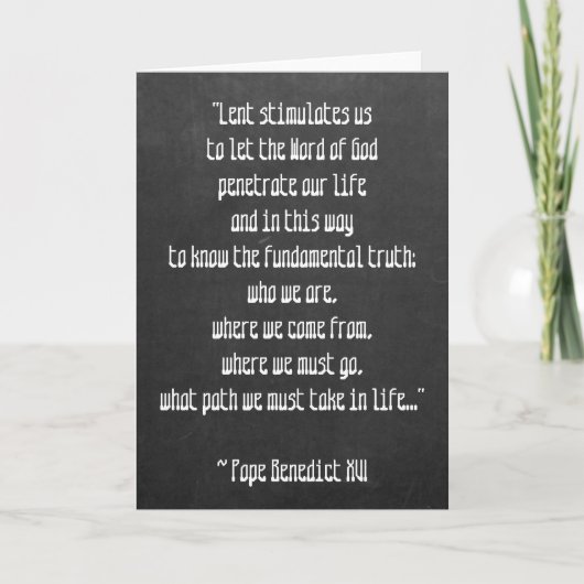 教皇ベネディクト16復活祭の意味で貸し出された黒板 シーズンカード (正面)