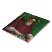 教皇ユリウス二世のポートレート（ラファエル著） タイル (側面)