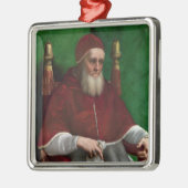 教皇ユリウス二世のポートレート(ラファエル著) メタルオーナメント (左)