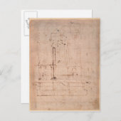 教皇ユリウス二世の墓のためのデザイン ポストカード (正面/裏面)