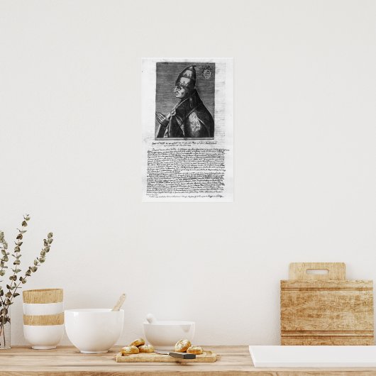 教皇ヨハネ二十二世ポートレート ポスター (キッチン)