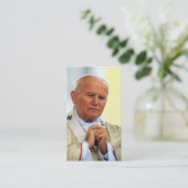 教皇ヨハネ・パウロ2世の美化カード 名刺 (スタンド正面)