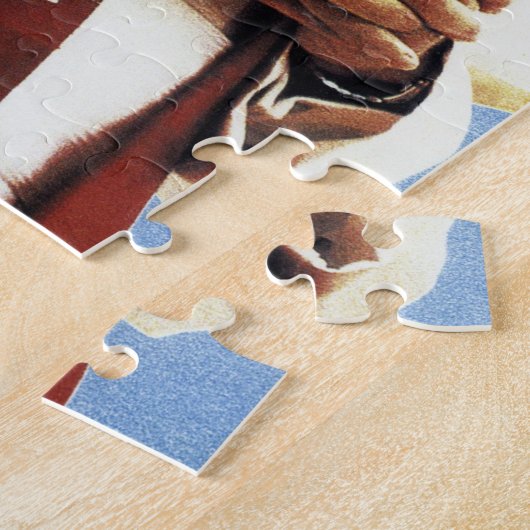 教皇ヨハネ・パウロ2世の自画像 ジグソーパズル (側面)