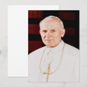 教皇ヨハネ・パウロ2世 招待状 (正面/裏面)