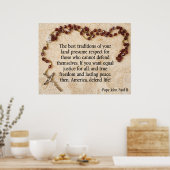 教皇ヨハネ・ポールが命を守る ポスター (キッチン)