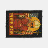 教皇レオ教皇ボブファースト・アメリカ教皇ヴィンテージ・パパ フリースブランケット (正面(横))