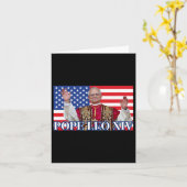 教皇レオ14世の新教皇ファースト・アメリカ教皇フラッグプロ カード (黄色い花)