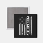 教皇レオ14世アメリカ初の教皇アメリカ国旗Vin マグネット (正面/裏面)