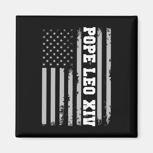 教皇レオ14世アメリカ初の教皇アメリカ国旗Vin マグネット (正面)