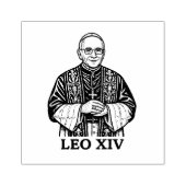教皇レオ14世イラストレーションカトリック ラバースタンプ (インプリント)