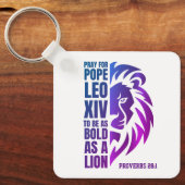 教皇レオ14世リオン祈スはっきりした・カトリック キーホルダー (正面)
