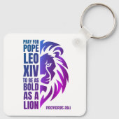 教皇レオ14世リオン祈スはっきりした・カトリック キーホルダー (裏面)