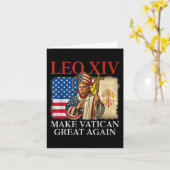 教皇レオ14世 ヴァチカンを再び偉大に カトリック教会 カード (黄色い花)