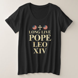 教皇レオ14世 – 信仰と自由の新しい時代 プラスサイズTシャツ